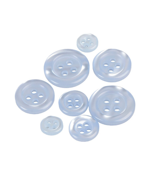 Round button 4 holes sky blue