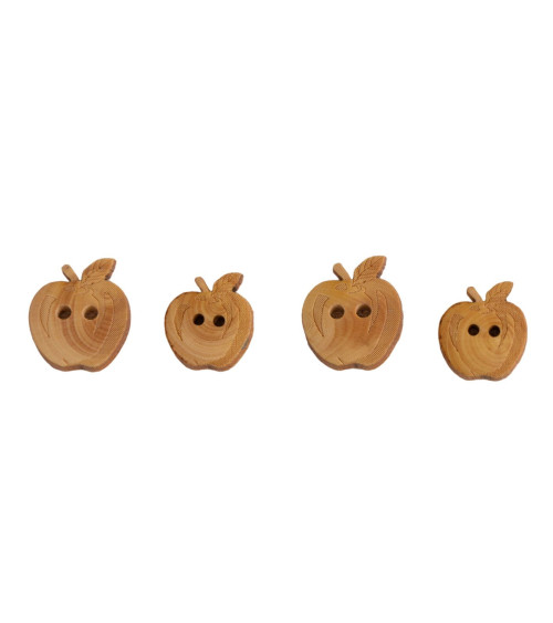 Children's wooden apple button