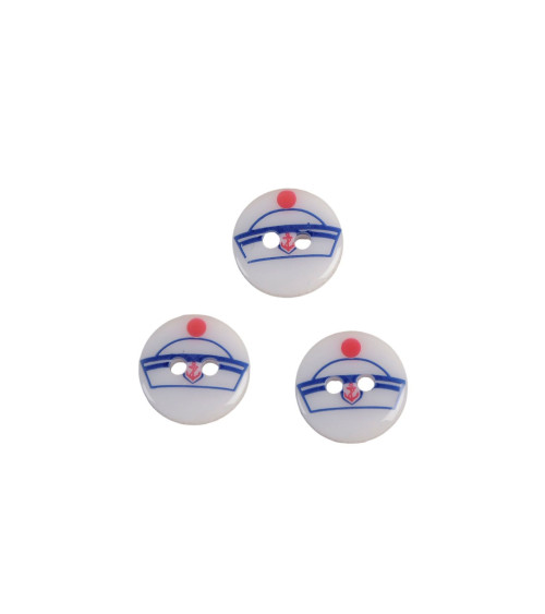 2-hole button for children's sailor hat