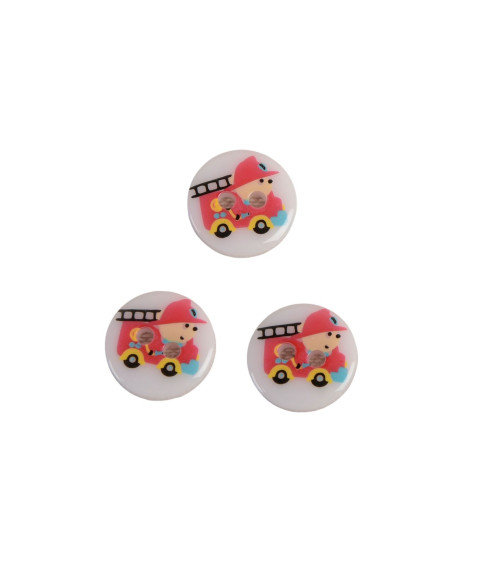 2-hole button for children's firefighter