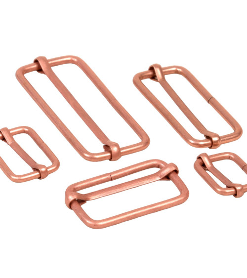 Set of 2 bronze bag adjustment buckles