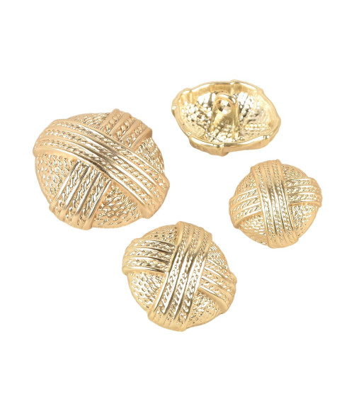 Set of 6 gold ball buttons