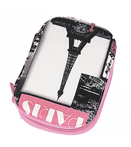 Sewing bag 16x12cm Paris pink