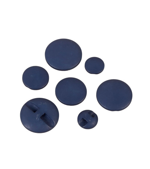 Set di 6 classici bottoni tunnel blu navy