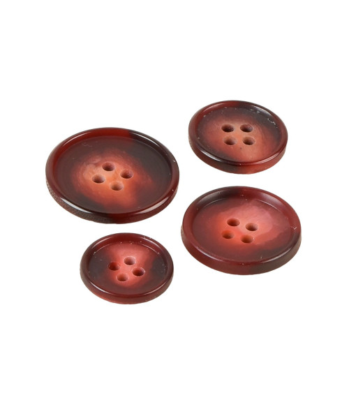 Set of 6 red beaujolais suit buttons