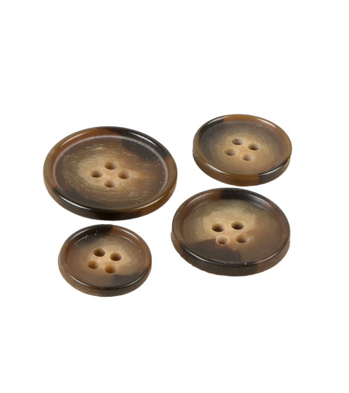 Set of 6 brown suit buttons