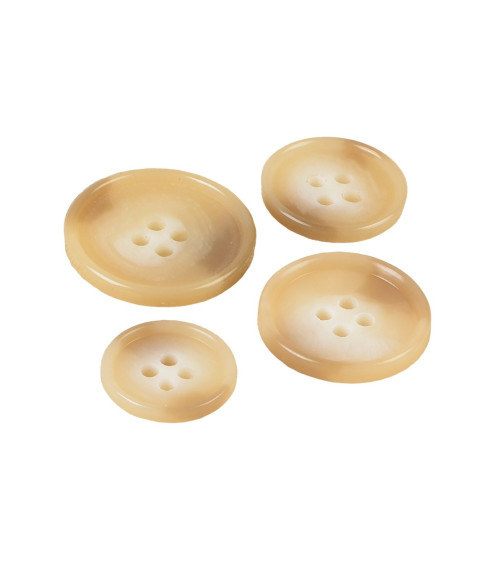 Set of 6 beige stone suit buttons