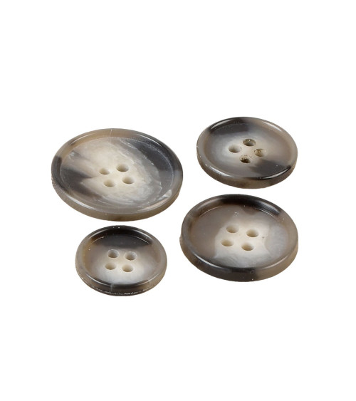 Set of 6 ash gray suit buttons