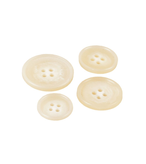 Set of 6 ivory suit buttons