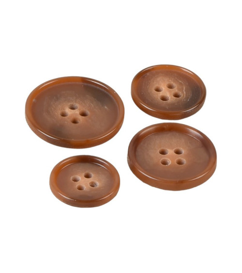 Set of 6 rust orange suit buttons