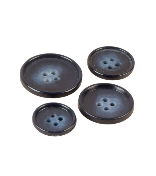 Set of 6 navy blue suit buttons