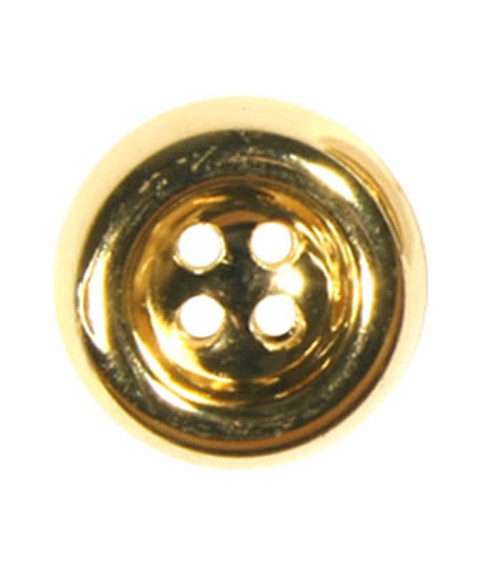 Set of 3 flat 4-hole gold buttons