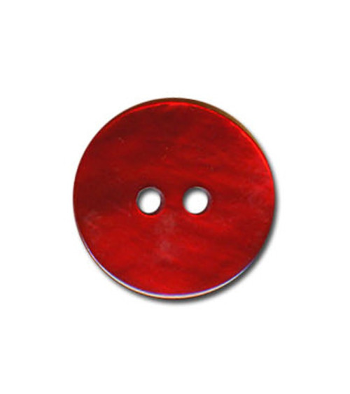 Set of 3 mother-of-pearl buttons in red color