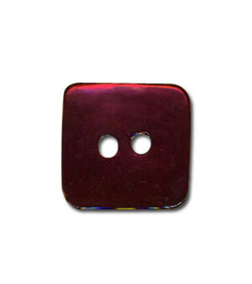 Set of 3 square buttons in Bordeaux-colored mother-of-pearl