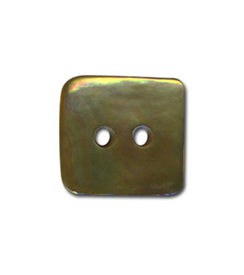 Set of 3 square buttons in mother-of-pearl, khaki color