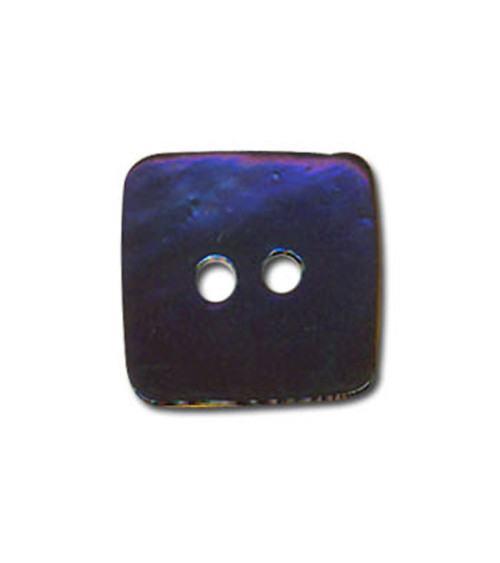 Set of 3 square buttons in Navy-colored mother-of-pearl