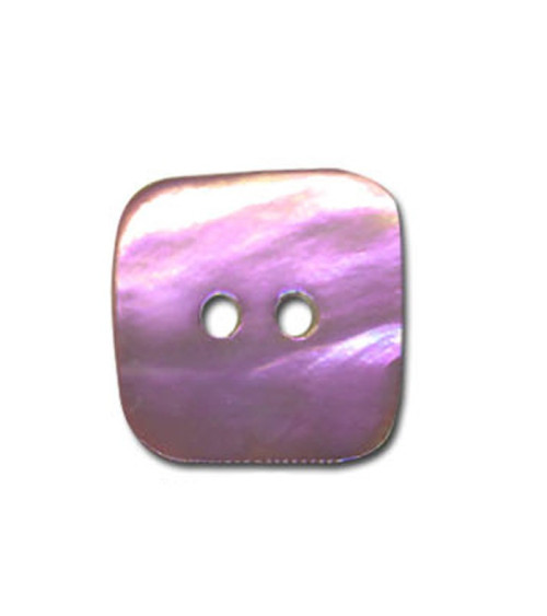 Set of 3 square buttons in mother-of-pearl, Mauve color