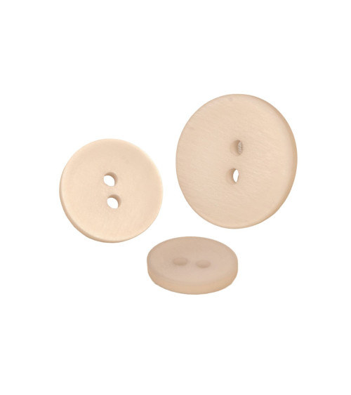 Set of 3 light grey satin 2-hole buttons