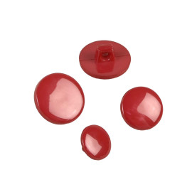 Lot de 3 boutons à queue nylon recylé rouge