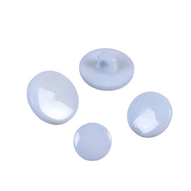 Lot de 3 boutons à queue nylon recylé bleu layette