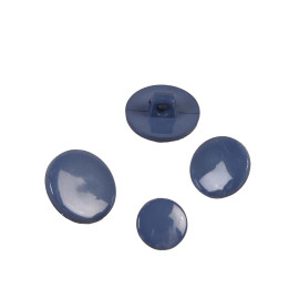 Lot de 3 boutons à queue nylon recylé bleu denim