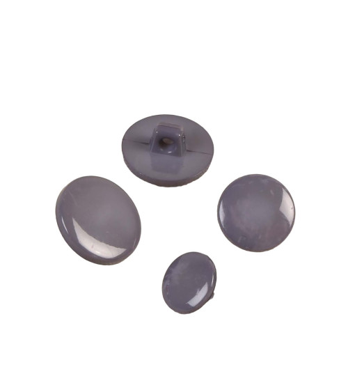 Set of 3 dark grey recycled nylon shank buttons