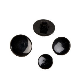 Lot de 3 boutons à queue nylon recylé noir