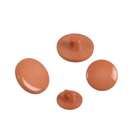 Lot de 3 boutons à queue nylon recylé orange citrouille