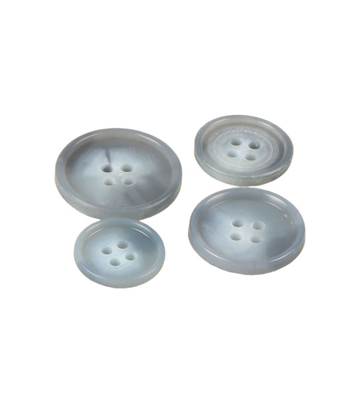 Set of 3 grey/blue suit buttons