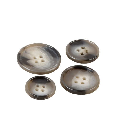 Set of 3 ash gray suit buttons