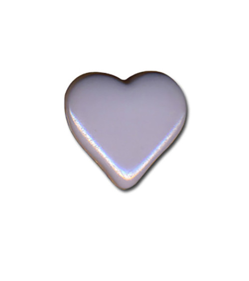 Set of 3 heart-shaped buttons 15mm Grey