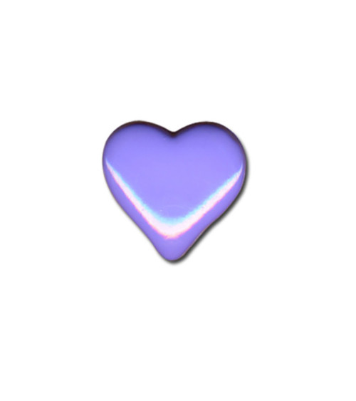 Set of 3 heart-shaped buttons 15mm Lilac