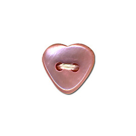 Lot de 3 boutons coeur 12mm Rose bonbon