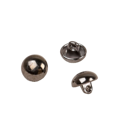 Set di 3 bottoni a sfera con gambo 10 mm grigio scuro