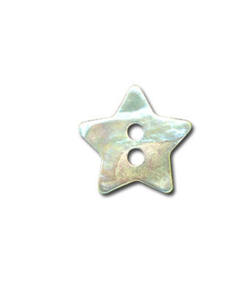 Set of 3 mother-of-pearl star-shaped buttons 13mm