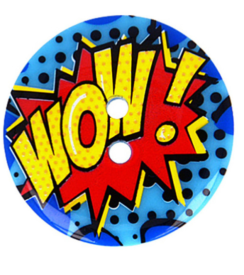 Set of 3 28mm WOW badge buttons