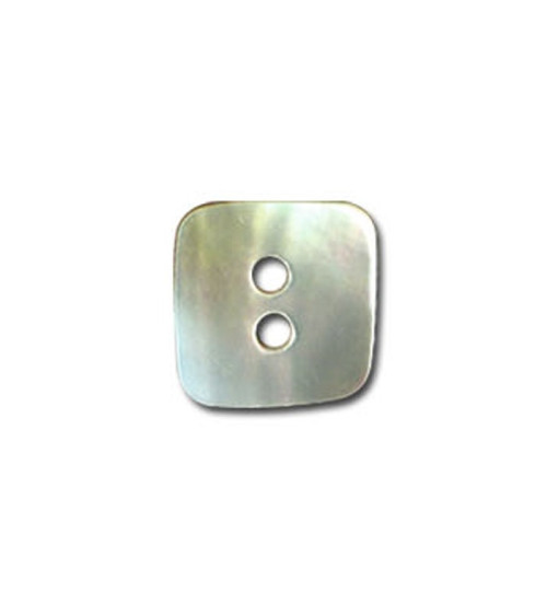 Set of 3 Grey square shaped mother-of-pearl buttons 13mm