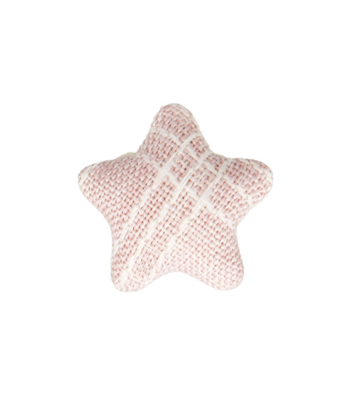 Set of 3 fabric star buttons 24mm pink