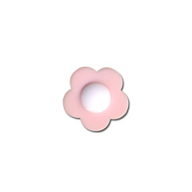 Lot de 3 boutons fleur coeur blanc 18mm Rose Layette