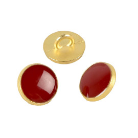 Lot de 3 boutons métal laqué beaujolais 11mm