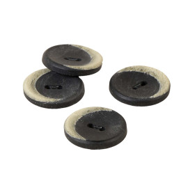 Lot de 3 boutons lune noir 20mm