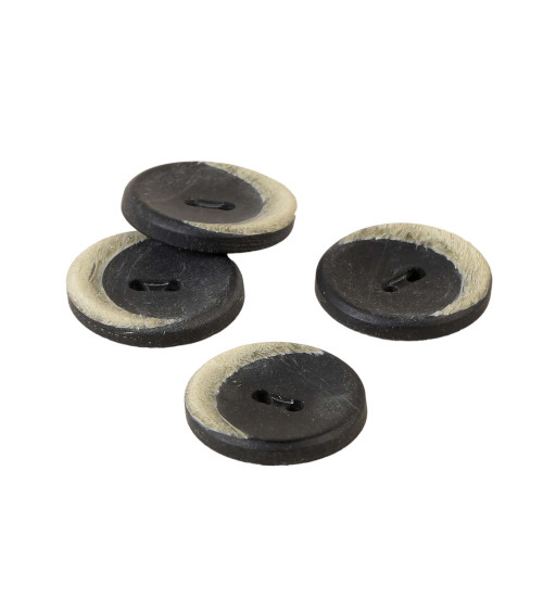 Set of 3 black moon buttons 20mm