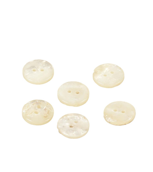 Set of 3 imitation ivory stone buttons 15mm