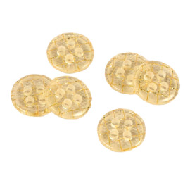 Lot de 3 boutons mix transparent or 14mm