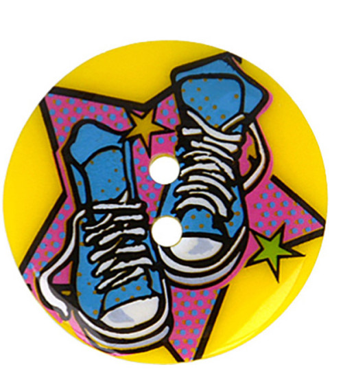 Set of 3 28mm sneaker badge buttons