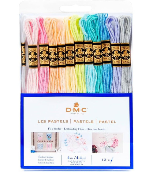 DMC Mouliné Spécial 117MC Thread Assortment - Passion Color, 100% cotton - 12 skeins of 4 meters