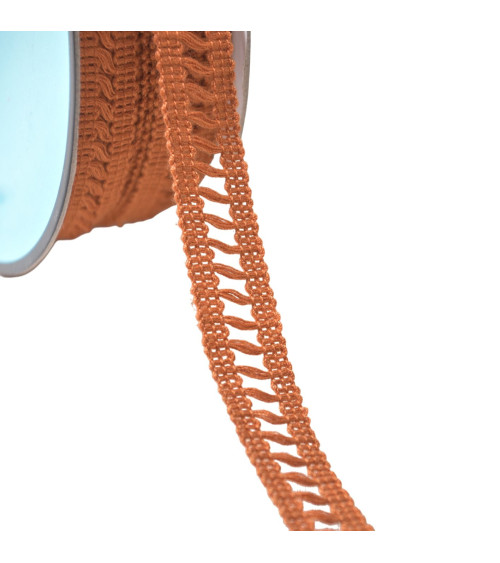 15mm rust-coloured day scale braid by the metre