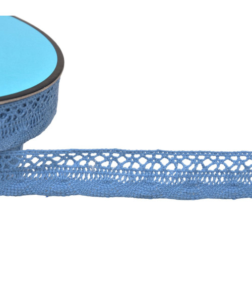 19mm gypsy blue fan lace by the meter