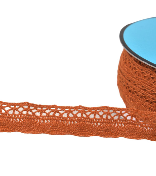 19mm rust fan lace by the meter