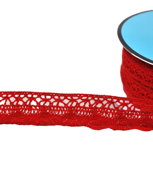 19mm red Hermes fan lace by the meter